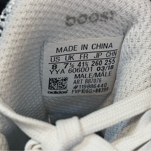 Men's Adidas Ultra Boost Clima Parley White Blue Size 8 BB7076 - Picture 8 of 8